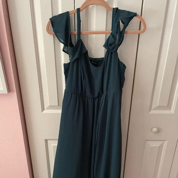 torrid | Dresses | Plus Size Torrid Chiffon Dark Teal Midi Dress